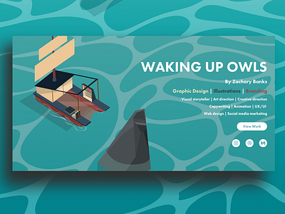 Personal site redesign. boat branding cabin illustration island modern rock ui design ux ux design uxui water web web page
