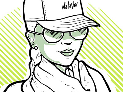 T-shrit illustration for Natasha store fashion girl style urban