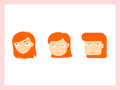 Character Style Challenge angry annoyed characters emoji emotions ginger girl hair mad orange