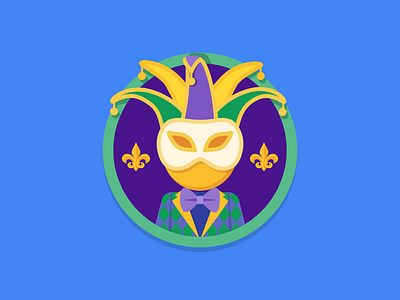 Louisiana State Badge badge character google illustration louisiana maps mardi gras pegman