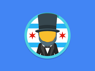 Illinois State Badge abraham badge character chicago flag google illinois illustration lincoln maps pegman