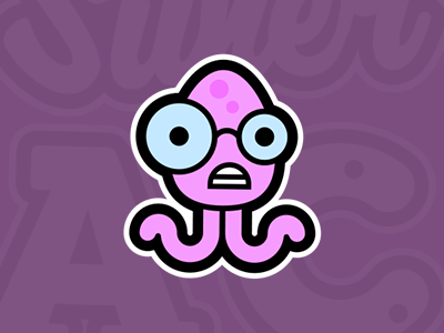 Super quack pack 03 bold character cute emotions squid stickers superpack vector