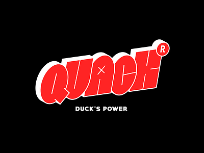 QUACK 2d bold cute duck illustration logo sticker street vector