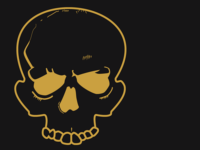 Skull WIP ai hand drawn illustrator vector