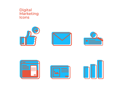 Digital Marketing Icons affinity designer icons illustration