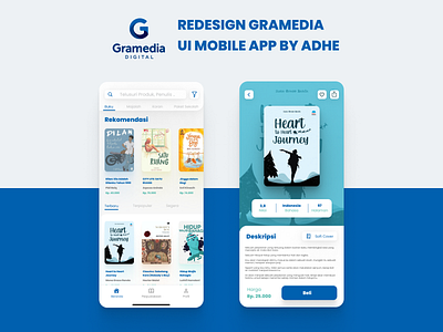 Redesign Gramedia Digital UI Mobile App branding motion graphics ui