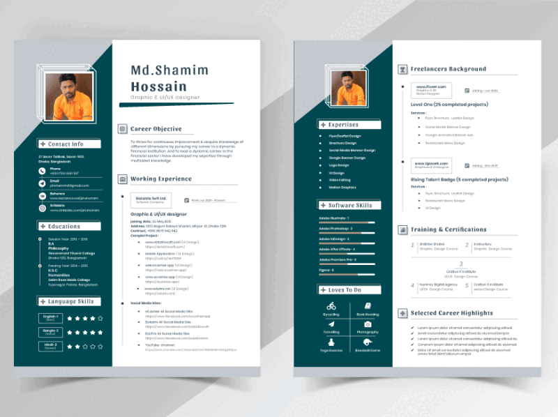 Resume/CV Templates cv design design flyer design graphic design ill illustration indesign layout photoshop print resume resume design resumecv templates social media design ui