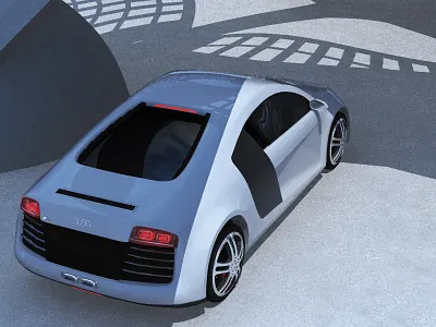 Speed 3d 3d model architecture audi r8 speed visualart