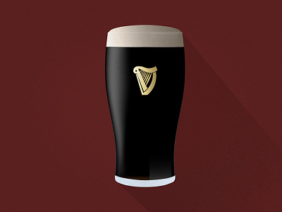 A Pint of Guinness beer illustration vector