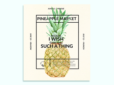 Pineapple Market Poster design poster