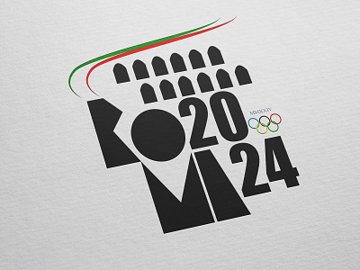 Roma 2024 2024 brand and identity branding design graphic design illustrator logo logotype olympic games roma rome typography vector