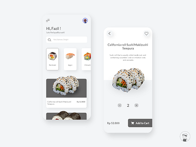 Sushi Online Delivery UI Design