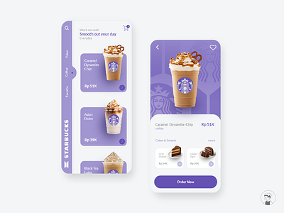 Starbucks x BTS apps design