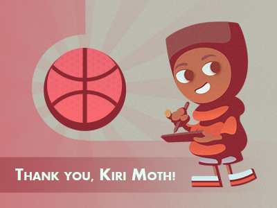 Hello and Thanks debut dribbble illustration thank you