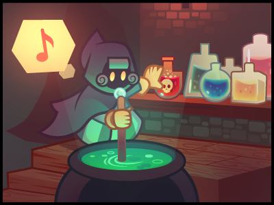 Stirrin' Up Trouble games illustration puzzle witch