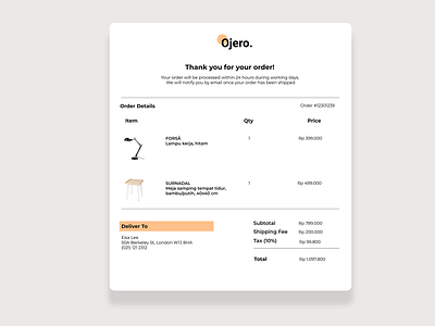 Email Receipt dailyui ui