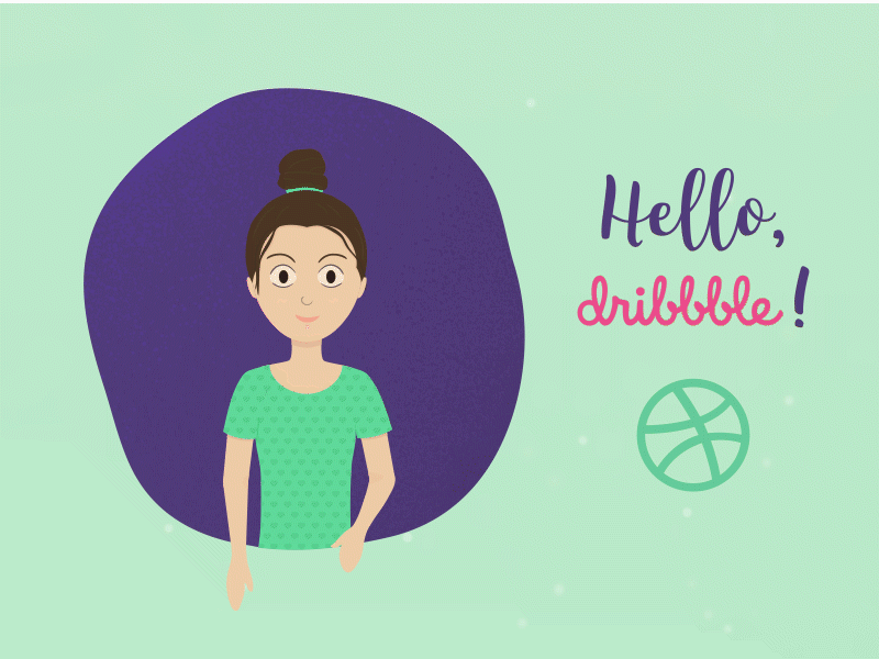 My first shot adobe illustrator after effect animation character design designer first shot firstshot greeting hello dribbble hello world hellodribbble illustration