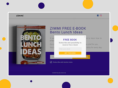 Landing design bento book design e book free idea landing logo lunch recipes subscribe