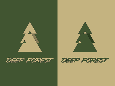 Deep Forest branding design icon illustration logo typography