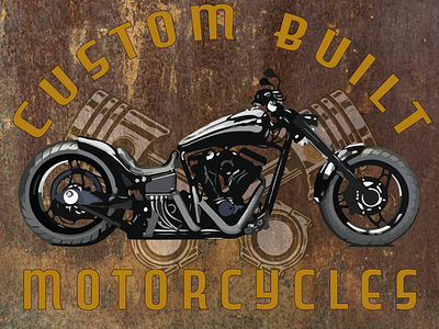 Custom Built Motorcycles branding design icon illustration logo