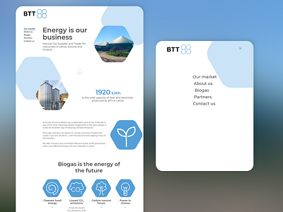 Web Design For Natural Gas Supplier Company BTT btt company design graphic design natural gas ui ux vector web design