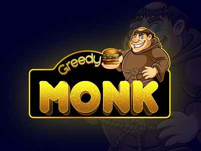 Greedy Monk Mascot Logo Design