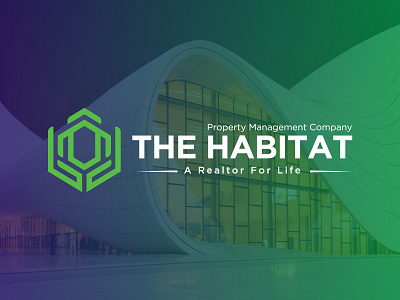 The Habitat Logo Design abstract logo attractive logo branding custom logo design gradient background graphic design illustration logo minimal logo real estate real estate logo vector