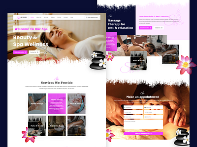 Spa Body Sculpting Landing Page Design adobe xd design graphic design illustration landing page spa website typography ui ui ux design ux vector web ui website design