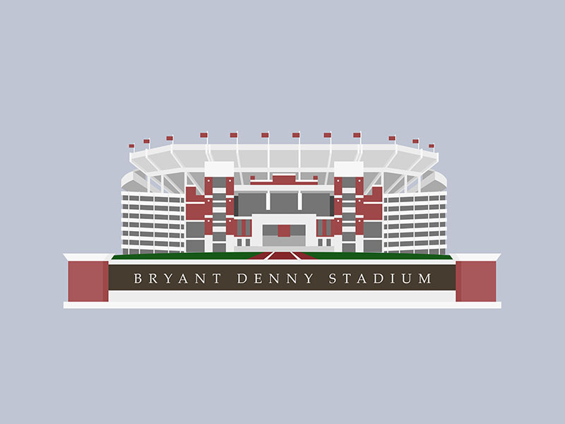Bryant Denny Stadium by Barry Carpenter on Dribbble