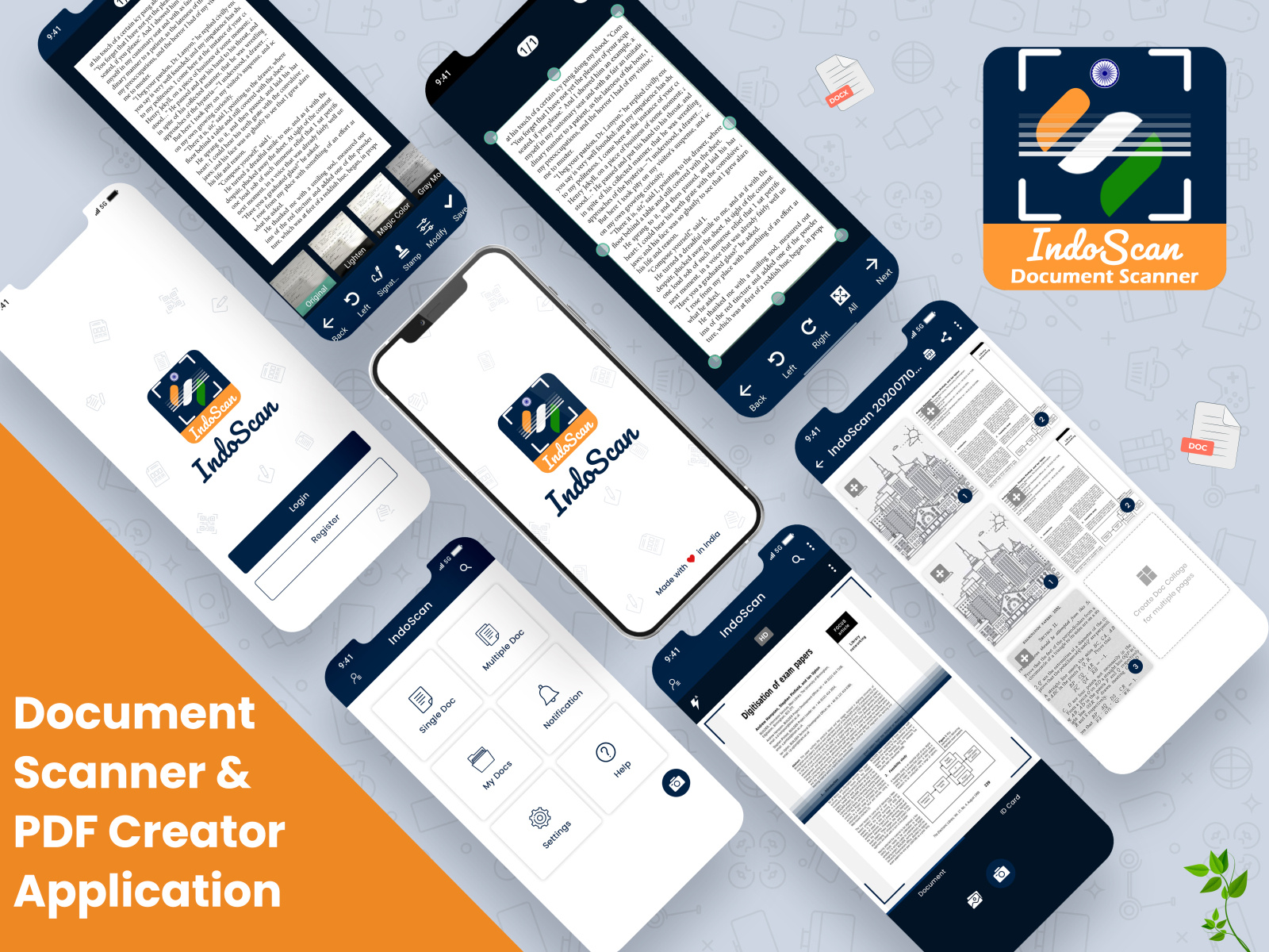 Document scanner & PDF Creator App - Indoscan by Das Infomedia on Dribbble