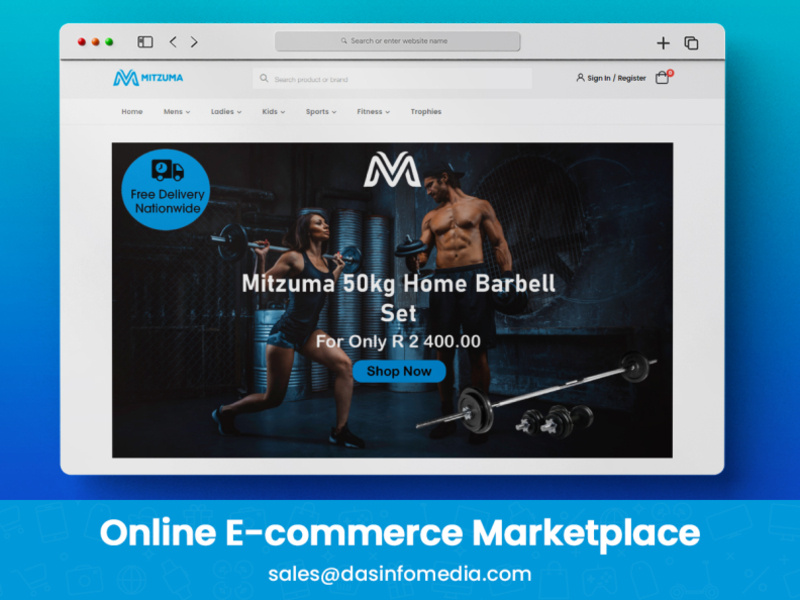 Online Sports Retailer site by Das Infomedia on Dribbble