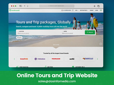 Online Tours and Trip Website 3d animation branding creative design graphic design illustration illustrator latest app design logo logo design material ui design minimal mobileappdesign motion graphics task management trending typography ui website