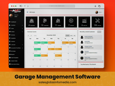 Garage Management Software by Das Infomedia on Dribbble