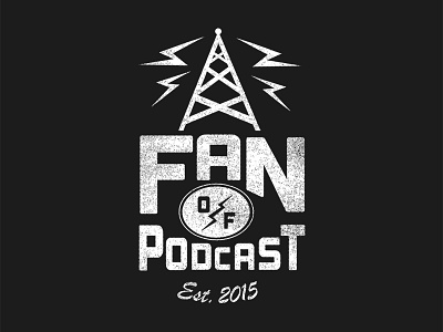 Fan of Podcast Logo - Halftone logo podcast web logo