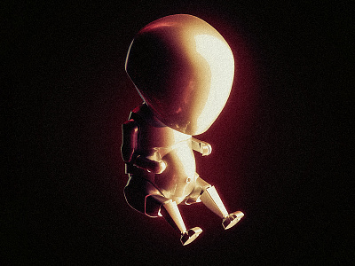 Robo Fetus 3d ai artificial intelligence b3d character child fetus humanoid kid robot