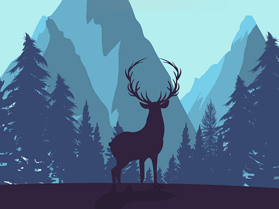 Elk - Blue Color tone