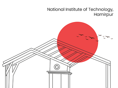 Line Art - National Institute of Technology, Hamirpur design graphic design illustration minimalistic