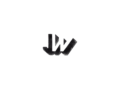 JW Monogram Sketch branding lettering logo mark sketch