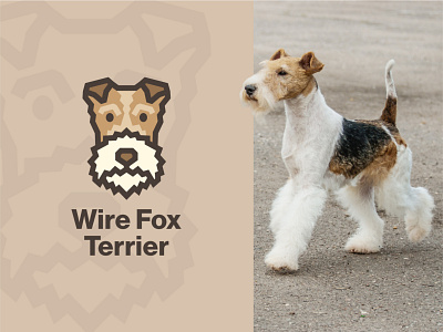 Wire Fox Terrier Dog Logo animal dog dog art lineart logo simple design wire fox terrier