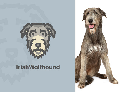 Irish Wolfhound Dog Logo animal cute design dog dog icon dog logo fido illustration k9 logo simple simple clean interface vector