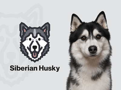 Siberian Husky Dog Logo
