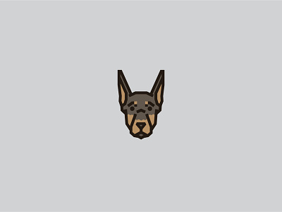 Doberman animal animal art breeds cute doberman doberman pinscher dog dog icon dog illustration face fido k9 logo pet puppy