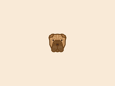 Shar-Pei animal animal art branding breeds cute design dog dog icon dog illustration dog logo face fido illustration k9 logo pet puppy shar pei vector wrinkly