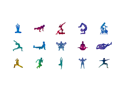 Fitness & Yoga Icons