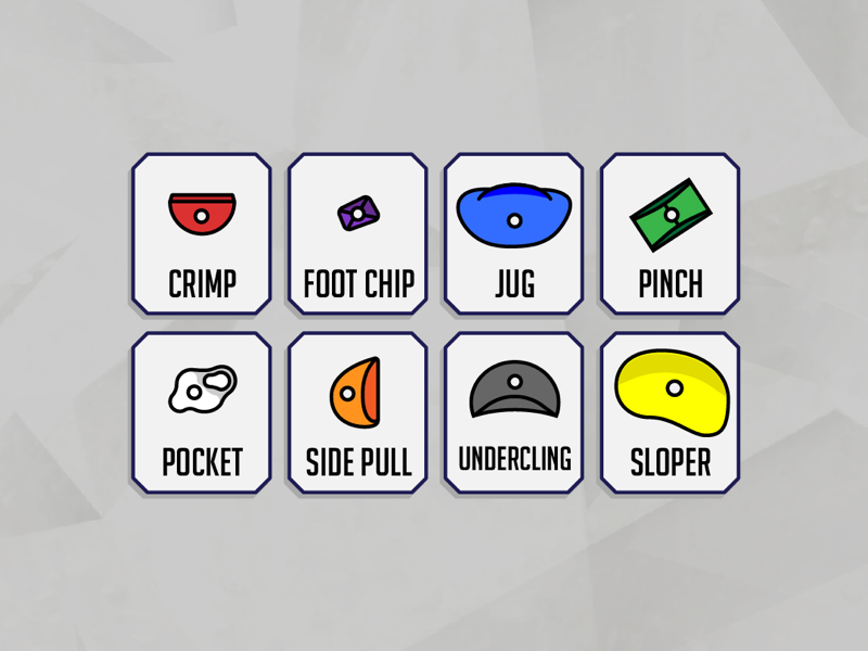 Indoor Climbing Holds climbing holds indoor rock climbing rock climbing ui symbol logo