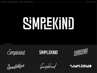 Band Logo + Concepts alternative rock band branding identity logo music musician rock and roll type typography