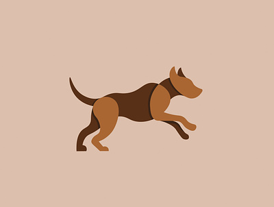 Running Dog animal branding design dog illustration logo vector