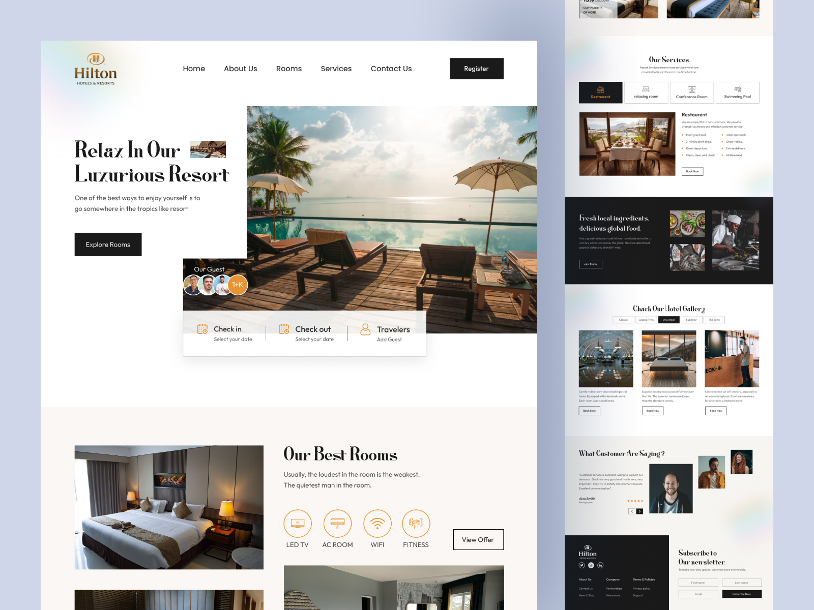 Hotel Resort Website. by Ahmad Kawsar on Dribbble