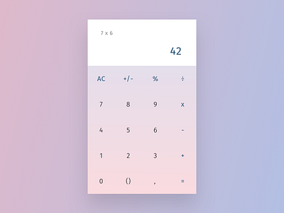 Daily UI 004 - Calculator