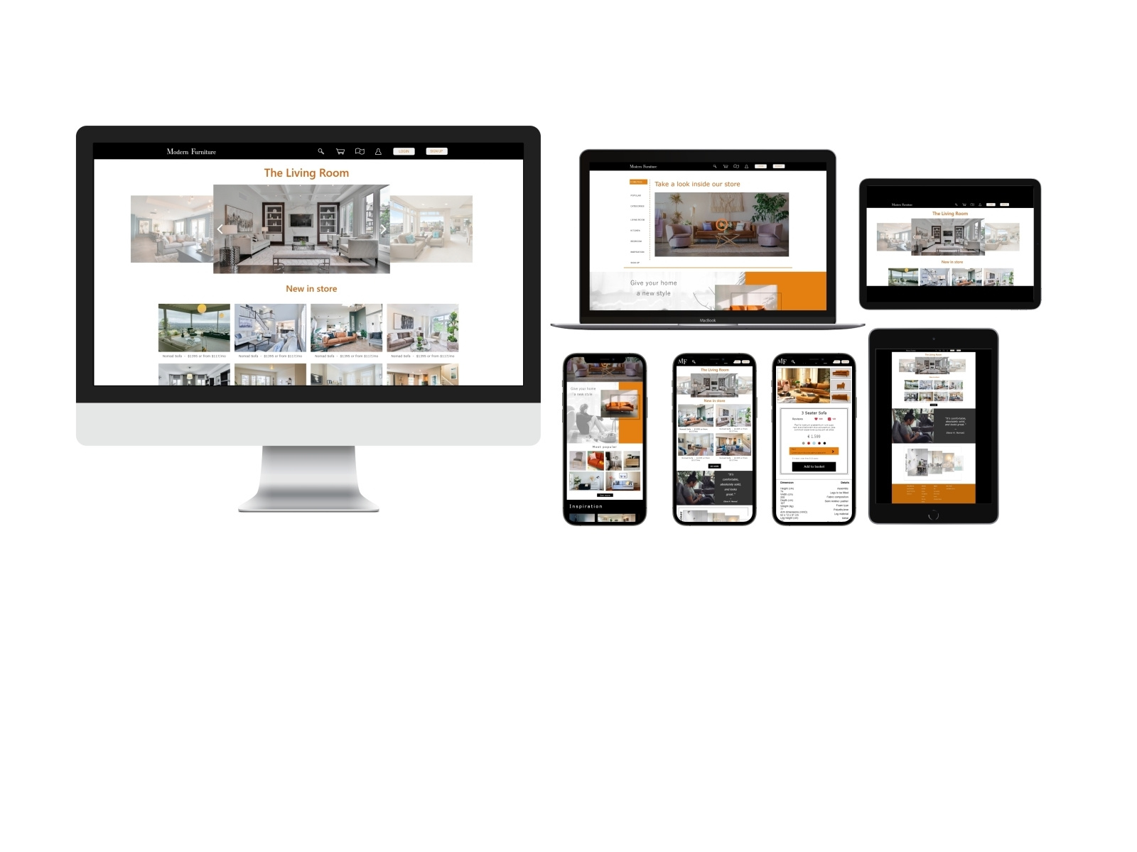 My design furniture web shop by Michelle on Dribbble